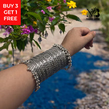 Nuri Rhodium Plated Oxidized Brass Handcuff