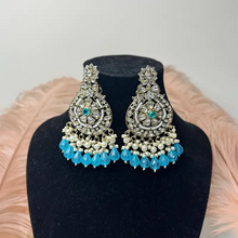 Saanvi Antique Kundan Chandbali Earrings