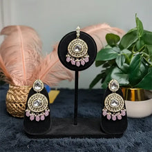 Nitya Kundan Semi- Bridal Set-Baby Pink