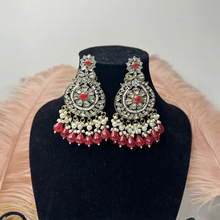 Saanvi Antique Kundan Chandbali Earrings