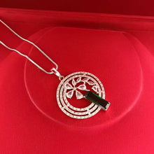 Floral American Diamond Stud Pendant set