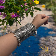 Nuri Rhodium Plated Oxidized Brass Handcuff