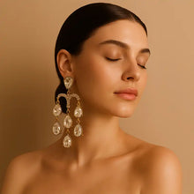 Avya American Diamond Crystal Drop Earrings