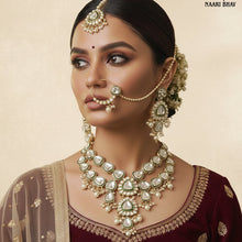 Mehar Green Kundan Bridal Necklace Set