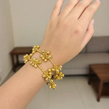 Uma Floral Ghungroo Open Bangle