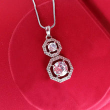 Solitaire AD Silver Plated Pendant set