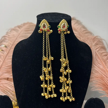 Amira Kashmiri Gold Ghungroo Jhumka Earrings