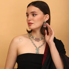 Monalisa Mossainite stone pakistani choker set