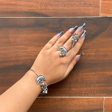 Soma Oxidised Bracelet With Ring