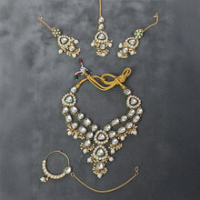 Mehar Green Kundan Bridal Necklace Set