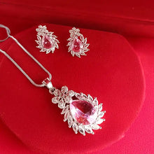 Teardrop Cubic Zirconia Pendant Set