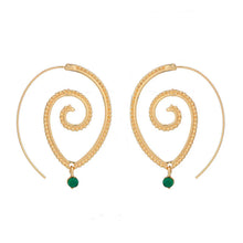 Spiral Waterdrop Dangle Earrings
