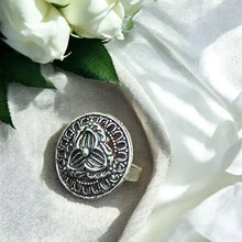 Tisa Engraved black silver Ring