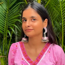 Peacock Oxidised Jhumka Earring