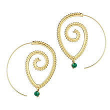 Spiral Waterdrop Dangle Earrings