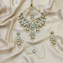 Mehar Green Kundan Bridal Necklace Set