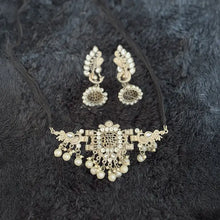 Urmi Silver Oxidised Choker Set