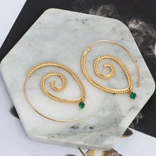 Spiral Waterdrop Dangle Earrings