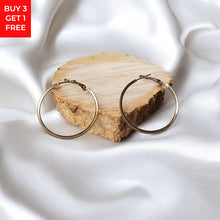 Big Silver Round Hoop Earrings