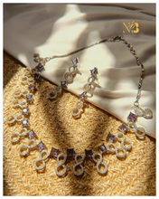 Anshika American Diamond NeckSet - Purple