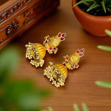 Ambika Gold Plated Jhumka earrings