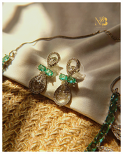 Parshvi Premium American Diamond NeckSet - Mint Green