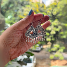 Chandani Oval Silver Earrings