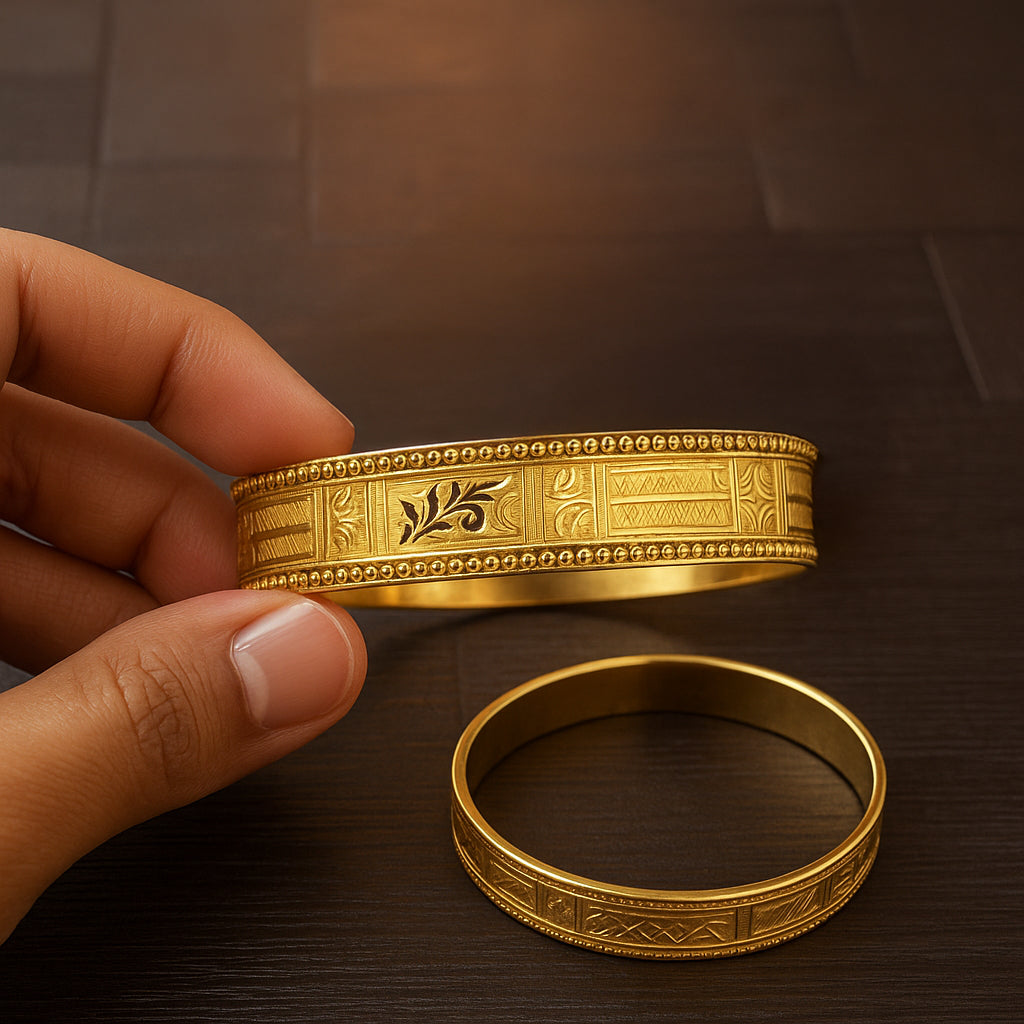 22k Gold Plated Laxmi Bangle set of 2