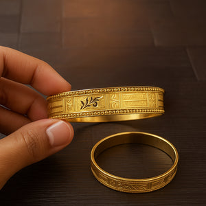 22k Gold Plated Laxmi Bangle set of 2