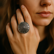 Qala Oxidised Silver Ring