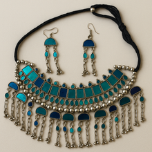 Afghani Meenakari oxidised choker Set