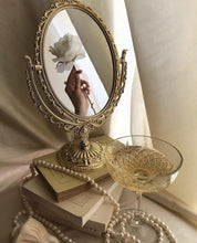 Gold Plated Aesthetic double sided Mirror