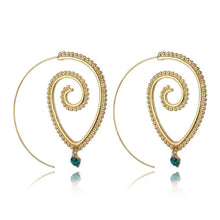Spiral Waterdrop Dangle Earrings