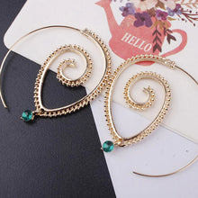 Spiral Waterdrop Dangle Earrings
