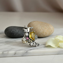 Deep German Silver Oxidised Ring