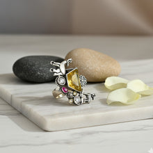 Deep German Silver Oxidised Ring