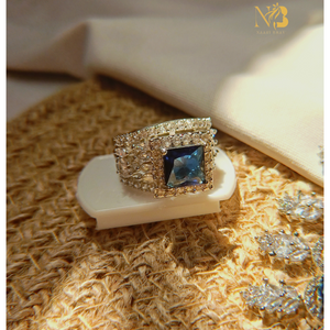 American Diamond Ring - Sapphire