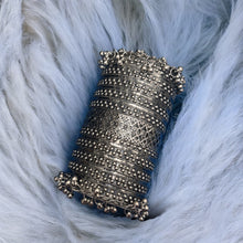 Nuri Rhodium Plated Oxidized Brass Handcuff