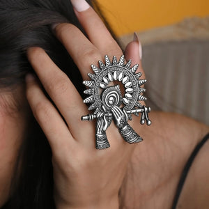 Divine Krishna Statement Ring