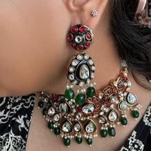 Farhana Royal Emerald Kundan Choker Set