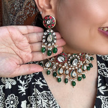 Farhana Royal Emerald Kundan Choker Set