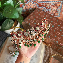 Farhana Royal Emerald Kundan Choker Set