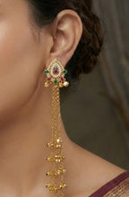 Amira Kashmiri Gold Ghungroo Jhumka Earrings