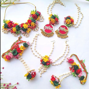 Dulhaniya Floral Haldi Mehendi Jewelry Set