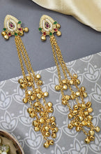 Amira Kashmiri Gold Ghungroo Jhumka Earrings