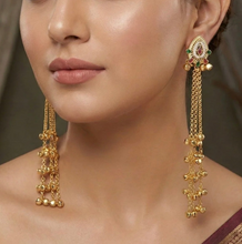 Amira Kashmiri Gold Ghungroo Jhumka Earrings