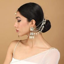 Pearl Bahubali Maang Teeka Set