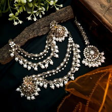 Supriya Mirror Jhumka and Maang Teeka Set