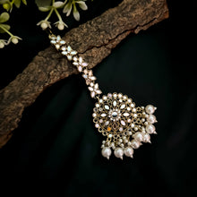 Supriya Mirror Jhumka and Maang Teeka Set