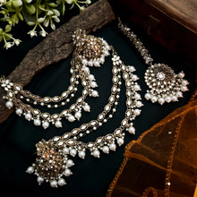 Supriya Mirror Jhumka and Maang Teeka Set